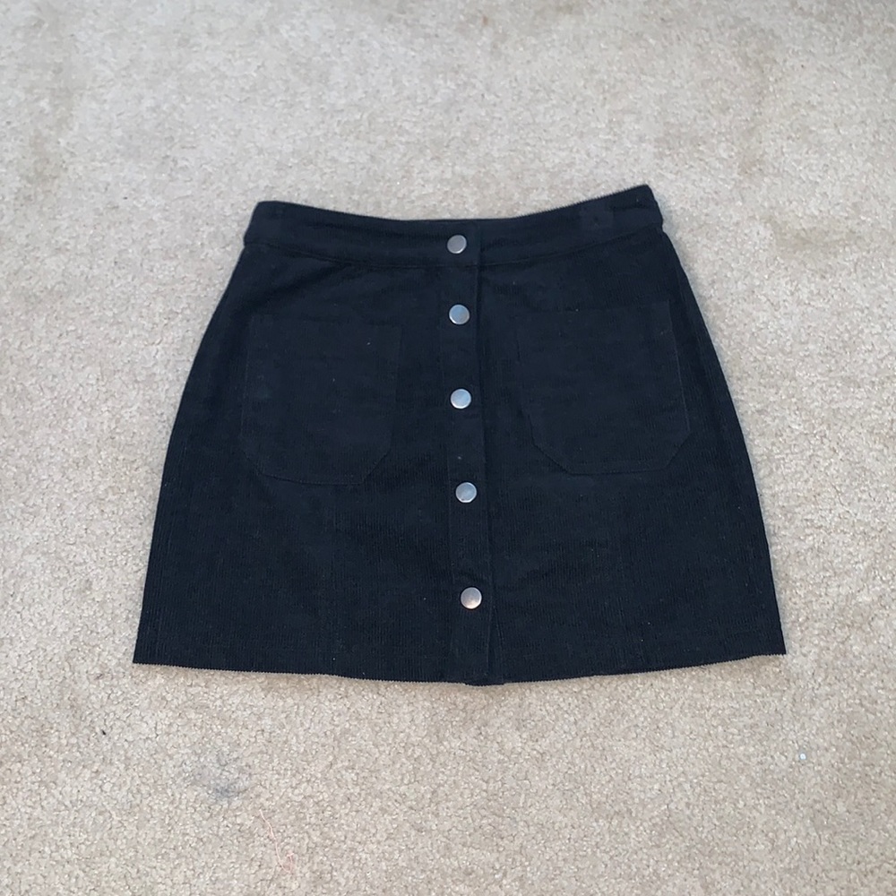 Impeccable Pig Black Corduroy Skirt